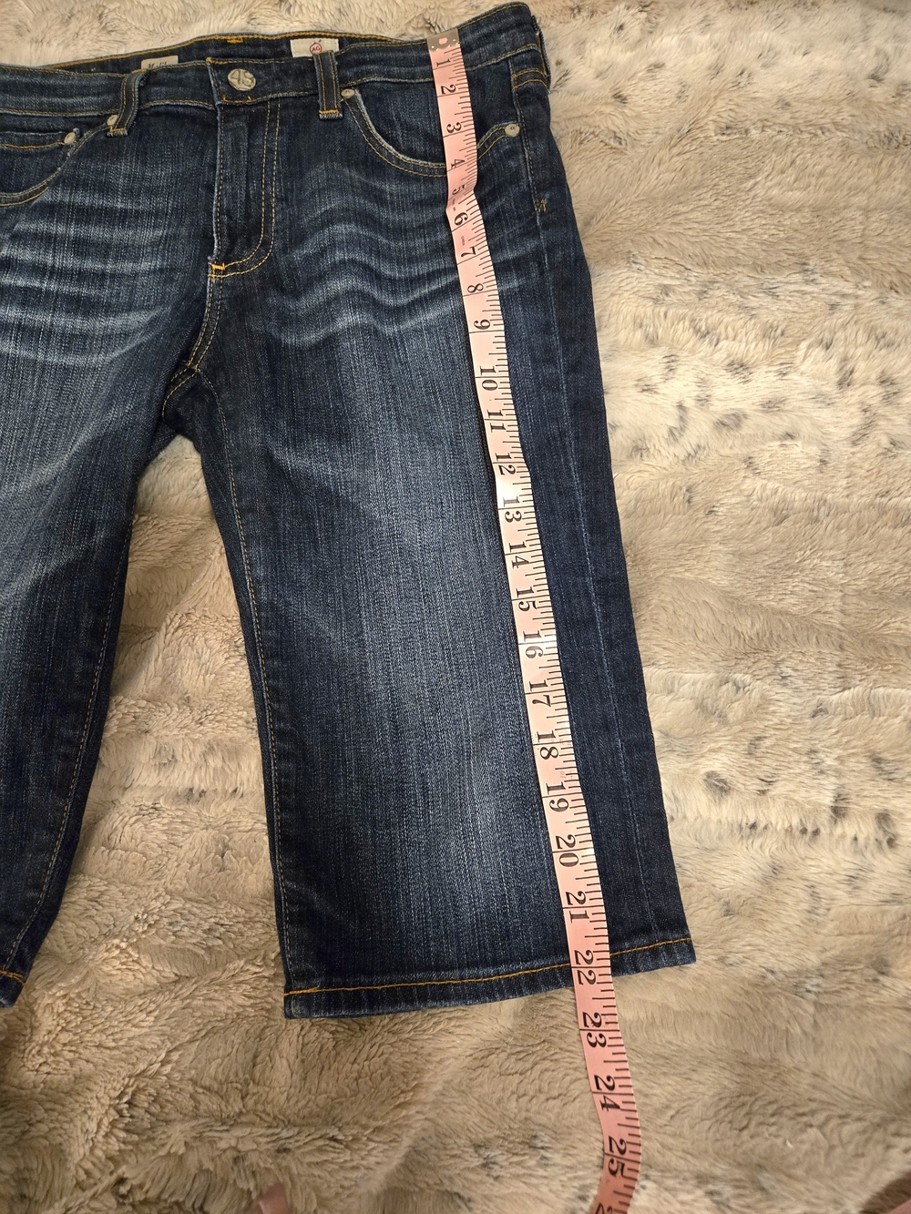 Ag Adriano Goldschmied Malibu Dark Blue Bermuda Shorts - Picture 5 of 6